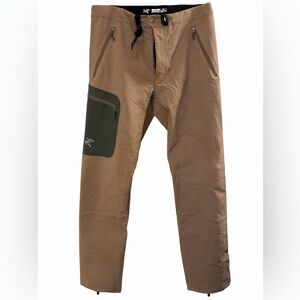 Arc’teryx Gamma AR Softshell Pants M Lrg 36 Tan Alpine Climbing Hiking Gorpcore